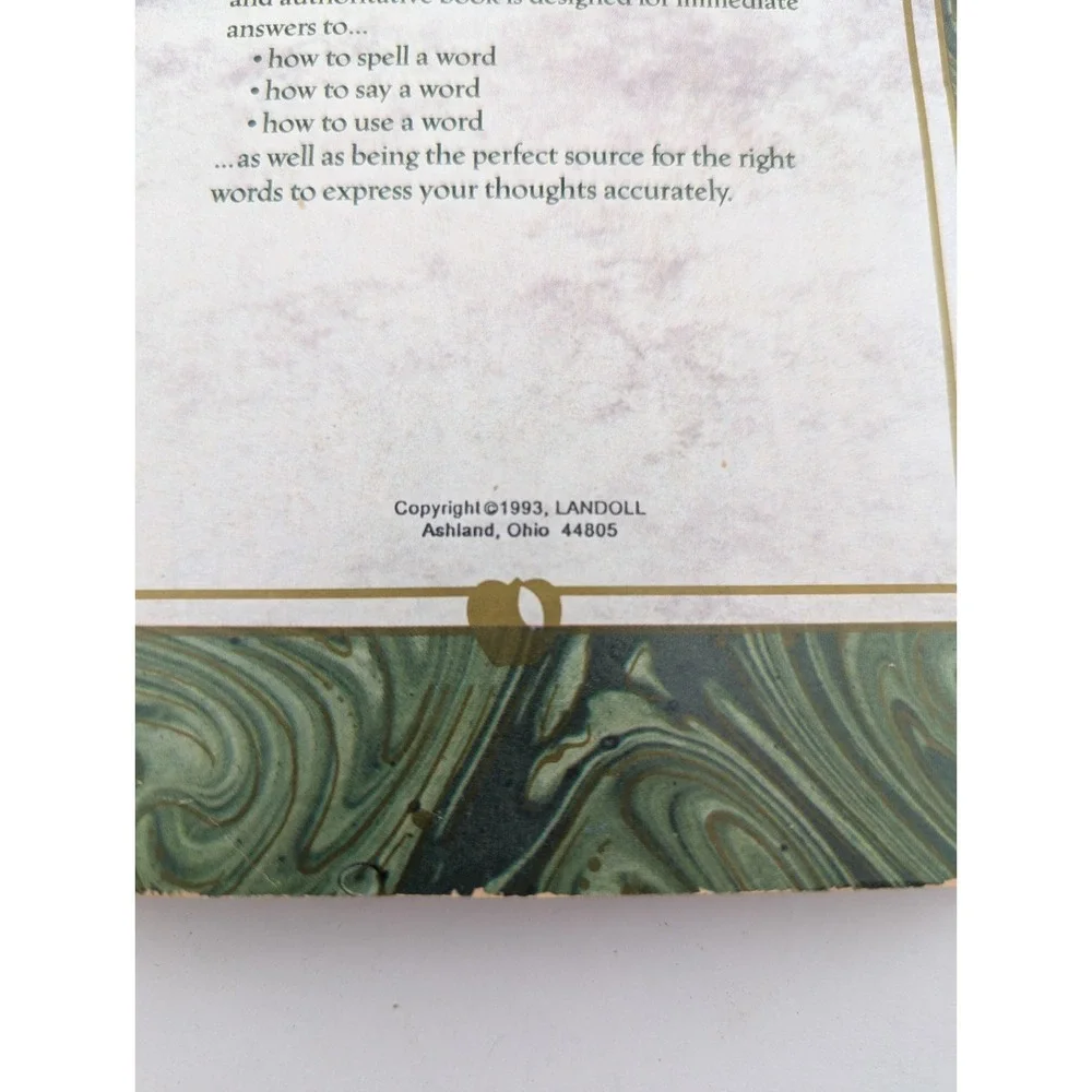 Webster's Thesaurus - Dictionary format of synonyms and antonyms Landoll  1993
